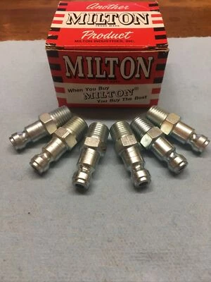 6 Pack Milton Industries 783 T-Style 1/4” NPT Nipple