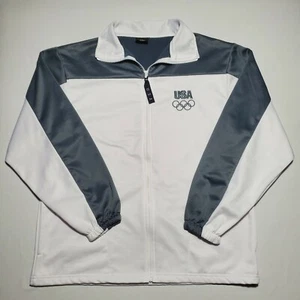 Chaqueta de pista con cremallera completa talla grande del equipo del Comité Olímpico EE. UU. - Imagen 1 de 12