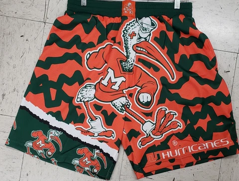 MIAMI HURRICANES 2023 NCAA MITCHELL & NESS JUMBOTRON 2.0 SUBLIMATED SHORTS Cover
