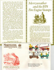 GREAT BRITAIN FDC FIRE FIGHTING SERVICE 1974 SET OF 4 STAMPS ON 1 & TEXT CARD