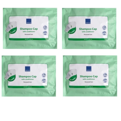 ABENA Shampoo Cap with Conditioner Unscented No Rinse Required 4 x Caps - Image 1 of 2