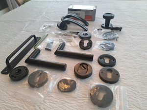 Türdrücker Türdrücker Garnitur Set Schwarz - Bild 1 von 13