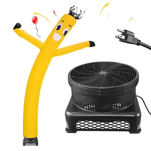 20' Inflatable Dancer Tube Dancing Guy + Blower Fan - Yellow - Picture 1 of 12