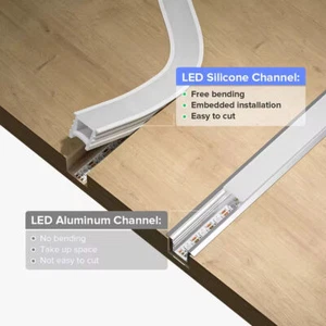 Silikon LED-Streifenlichterkanal flexibler schneidbarer weicher Montagehalter - Bild 1 von 110