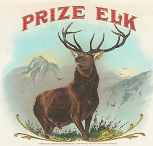 Antique PRIZE ELK Cigar Box Label T Shirt SMALL-XXXLARGE (F) - Picture 1 of 1