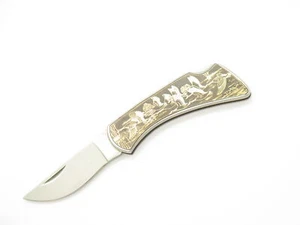 Vintage '70s Valor Seki Japan Seizo Imai 2.5" Bird Scene Lockback Pocket Knife - Picture 1 of 7