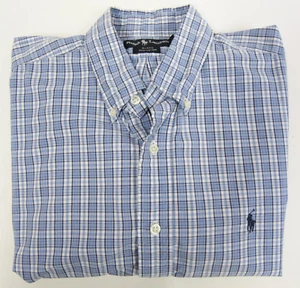 Ralph Lauren,Neuwertig,Herren,Hemd,Kurzarm,Blau,Kariert,L (USA),Gr.42 - Bild 1 von 4