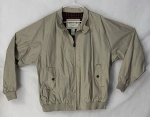 Orvis Beige Zip-Up Coat XL Harrington Bomber Jacket Lined Golf Fishing - Picture 1 of 4