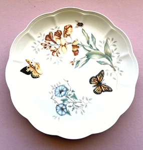 Lenox 11" BUTTERFLY MEADOW DINNER PLATE Monarch/Bee/Dogface/FLOWERS - Picture 1 of 3