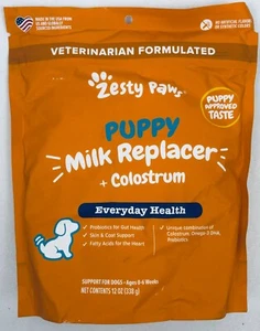 Zesty Paws Puppy Milk Replacer + Colostrum Support for Dogs Ages 0-6 Weeks 02/26 - Picture 1 of 2