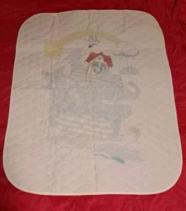 Trapunta coperta bambino punto croce stampata Arca di Noè Sunset Stitchery Land Ho Noè - Foto 1 di 5