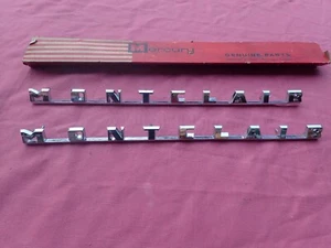 1958 Mercury Montclair fender emblems, pair, NOS! BAF-16098-A nameplate - Picture 1 of 9