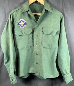 ✨Vintage Pfadfinder Uniform Hemd grün BSA 50er 60er Jahre Region VI Lager ✨ - Bild 1 von 17