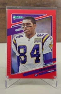2021 Donruss #128 Randy Moss Red Press Proof No Helmet Variation Vikings - Picture 1 of 2