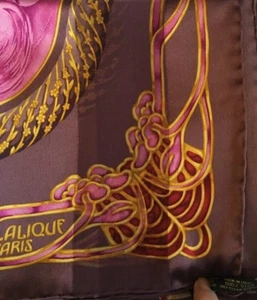 AUTHENTIC LALIQUE PARIS LE BAISER 100% SILK SCARF (KISS) - Picture 1 of 12