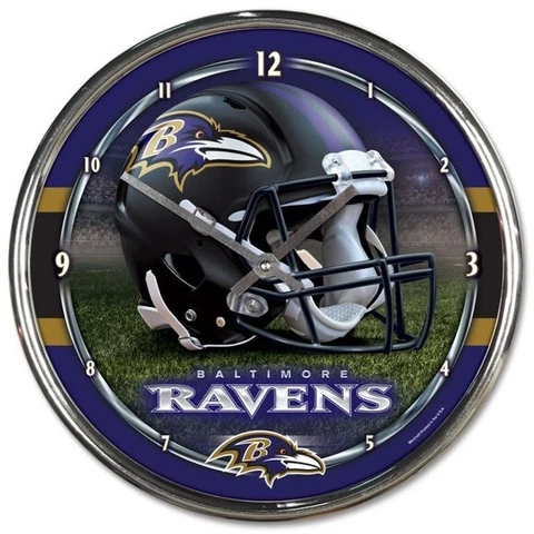 NFL Baltimore Ravens Chrome Wall Clock Cover