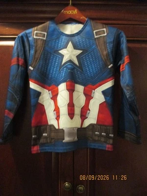 Captain America long sleeve uniform shirt size Boys Medium (no tag) - Image 1 of 4