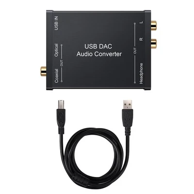 Optical Coaxial Toslink Digital to Analog Audio Converter Adapter RCA 3.5mm L/R - Image 1 of 4