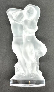 Lalique France Kristallglas matt klar Figur Femme et Faune Pan & Diana - Bild 1 von 8