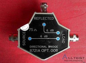 HP - Agilent - Keysight 8721A -008 Directional Bridge 100MHz 75ohm(7028) - Picture 1 of 2