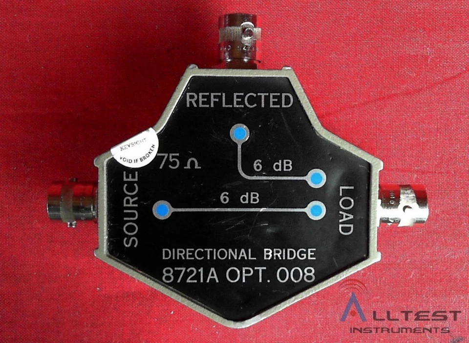 HP - Agilent - Keysight 8721A -008 Directional Bridge 100MHz 75ohm(7028) - Image 1 of 2