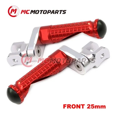 Estriberas delanteras de extensión RED MPRO 25 mm para Kawasaki ZR 550 Zephyr 90-99 98 97 96 Foto 1 de 4