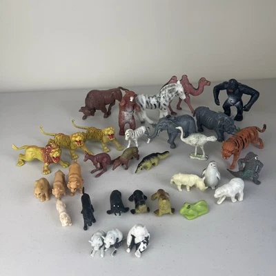 VTG & Modern Bulk Lot Assorted Animals Farm Zoo Toy Figurines Small/Large 32Pcs - image 1 of 4
