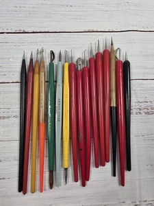 Lot Of 16 Vintage MIMEOGRAPH STYLUS TOOLS - A.B. Dick - Heyer - Unbranded - Picture 1 of 8