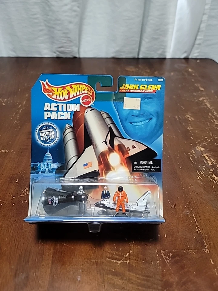 Mattel 1998 Hot Wheels Action Pack John Glenn Great American Hero 20868 Lott
