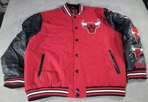 Unk NBA Chicago Bulls Men's Jacket Size XXL Varsity Bomber Style Wool Polyester - Picture 1 of 12