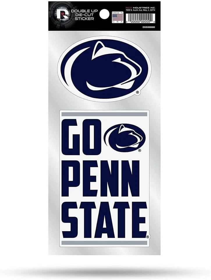 Penn State University Nittany Lions 2-Piece Double Up Die Cut Sticker Decal... - Image 1 of 1
