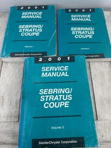 2001 Sebring Stratus Coupe Genuine Repair Shop Service Manual Set Volume 1-3 - Bild 1 von 5