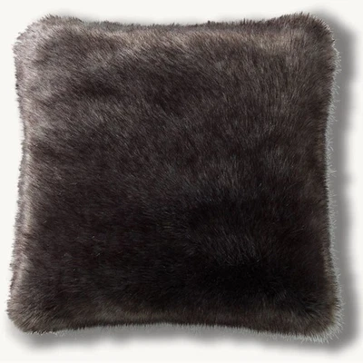 RESTORATION HARDWARE ULTIMATE FAUX FUR SQUARE PILLOW COVER 22” X 22” - Image 1 of 4