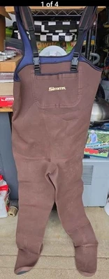 Simms Stockingfoot Waders Mens Size 46 Brown Neoprene Fly Fishing Outdoors USA - Image 1 of 4