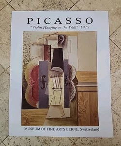 Pablo Picasso - Violine hängt an der Wand Poster 8" x 10" - Bild 1 von 1