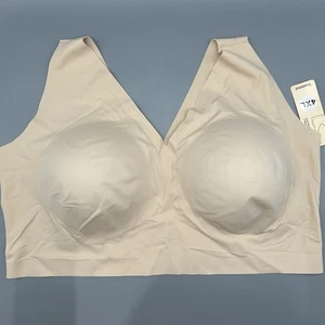 Truekind 4XL Everyday Comfort Bralette Pullover Chai beige V-Ausschnitt vorne hinten neu mit Etikett - Bild 1 von 7