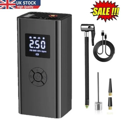Car Tyre Inflator Cordless Digital USB-Rechargeable Tire Air Compressor Pump - Image 1 of 4