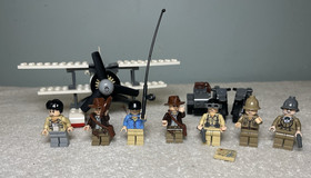 LEGO Indiana Jones 7623 Temple Escape 7620 Motorcycle Chase Minifigures + Plane