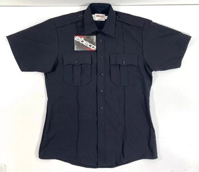 CAMISA POLIETILENO MANGA CORTA MEDIANOCHE AZUL MARINO ELBECO PARA HOMBRE 3314N TexTrop2 hombre talla 18 2XL Foto 1 de 3