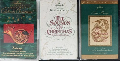 Vintage Hallmark Xmas Cassette Tapes Lot Sandi Patti Julie Andrews Anne Murray - Imagem 1 de 4