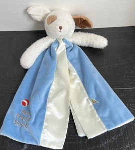 Bunnies By The Bay Puppy Dog Best Friend Skipit Satin Blue Security Blanket 15” - Picture 1 of 6