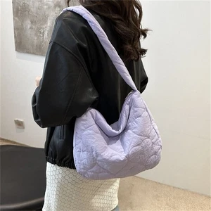 Large Capacity Puffy Handbags Down Cotton Padded Quilted Totes for Women Girls - Picture 1 of 19