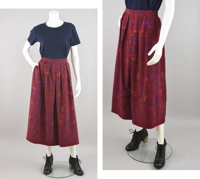 Falda midi plisada floral vintage Jantzen, cintura 32-36" para mujer Foto 1 de 4