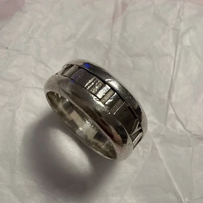 Tiffany & Co. Sterling Silver 925 Atlas Roman Numeral Ring. Size 59 (R) - Image 1 of 4