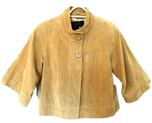 Terry Lewis Classic Luxuries Blond Suede Jacket-S Elegant 2-button styling! NWT - Picture 1 of 15