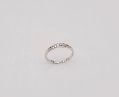 Spannring in 14 Kt/585 Weißgold mit Brillant 0,10 ct.! - Bild 1 von 4