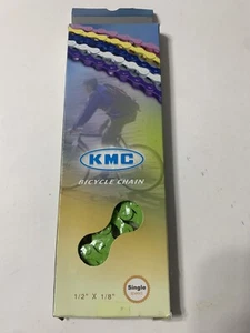 KMC SINGLE SPEED BICYCLE CHAIN 1/2" x 1/8" x 112L BMX FIXIE MTB CRUISER Z410 - Picture 1 of 4