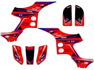 1993-2005 TRX 90 SURGE Red Senge Graphics Kit Compatible with Honda - Picture 1 of 7