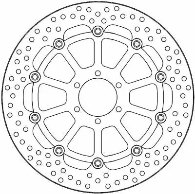Disco de freno delantero derecho BMW S 1000 HP4 ABS 2013-2014 Moto Masters Halo T-Floater Foto 1 de 4