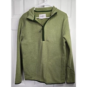 Goodfellow & Co Men's Polar Fleece Half Zip Sweatshirt Green- Size Small - Picture 1 of 4